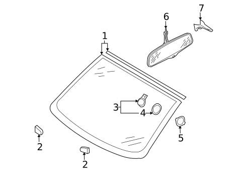 Glass - Windshield for 2009 Audi Q7 #0