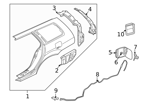 Quarter Panel & Components for 2004 Mitsubishi Lancer #0