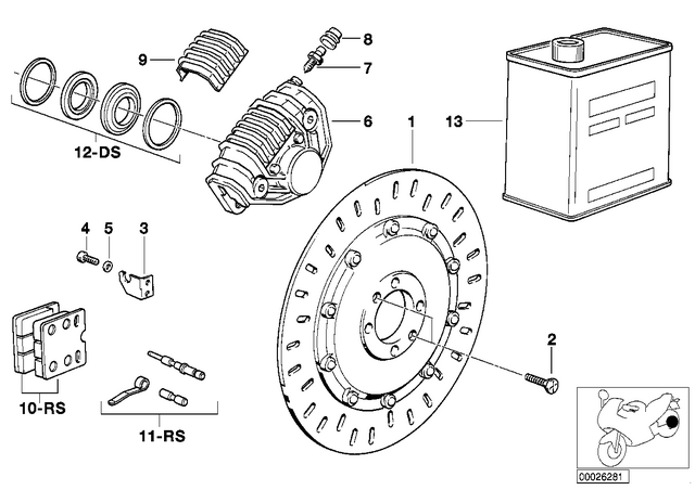 34212310206 - : Rear Brake Disk Black for BMW-Motorrad Image