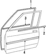 MA105560 - Body: Weatherstrip for Dodge: Power Ram 50, Ram 50 Image