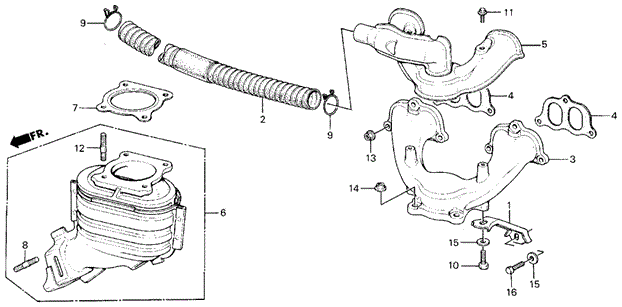Exhaust Manifold (STD) for 1987 Honda Civic #0