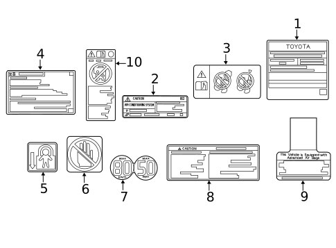 Labels for 2021 Toyota C-HR #0