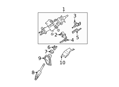 Steering Column Assembly for 2006 Nissan Maxima #0