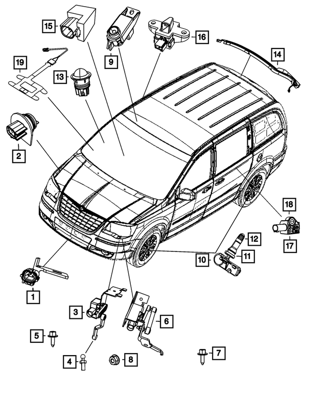 6507893AA - Electrical: Special Head Screw for Mopar Image image