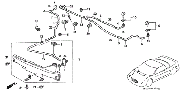 Windshield Washer for 2000 Acura NSX #0