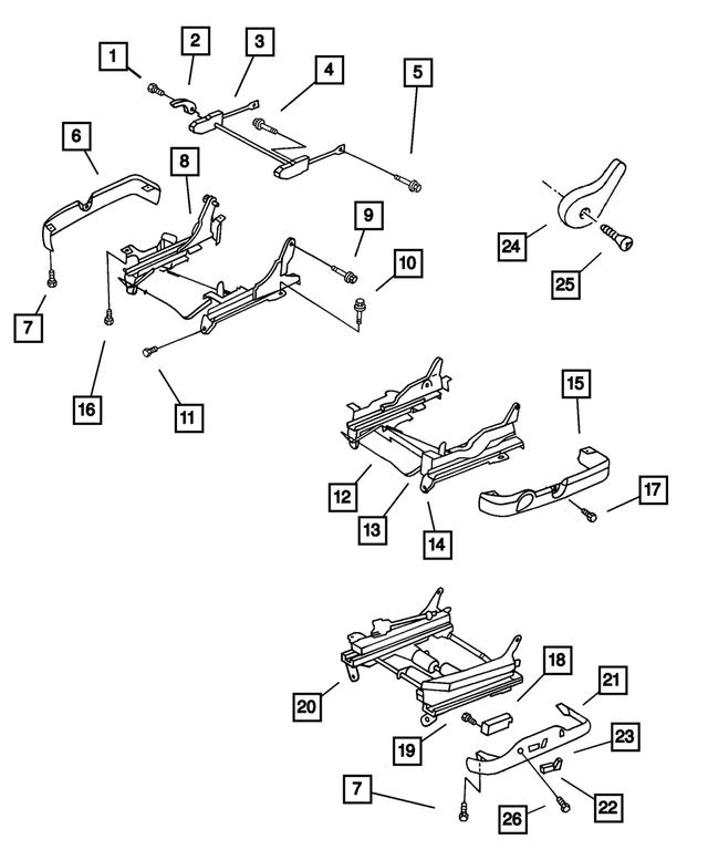 4761004 - Interior Trim: Seat Recliner Handle, Right for Mopar Image image