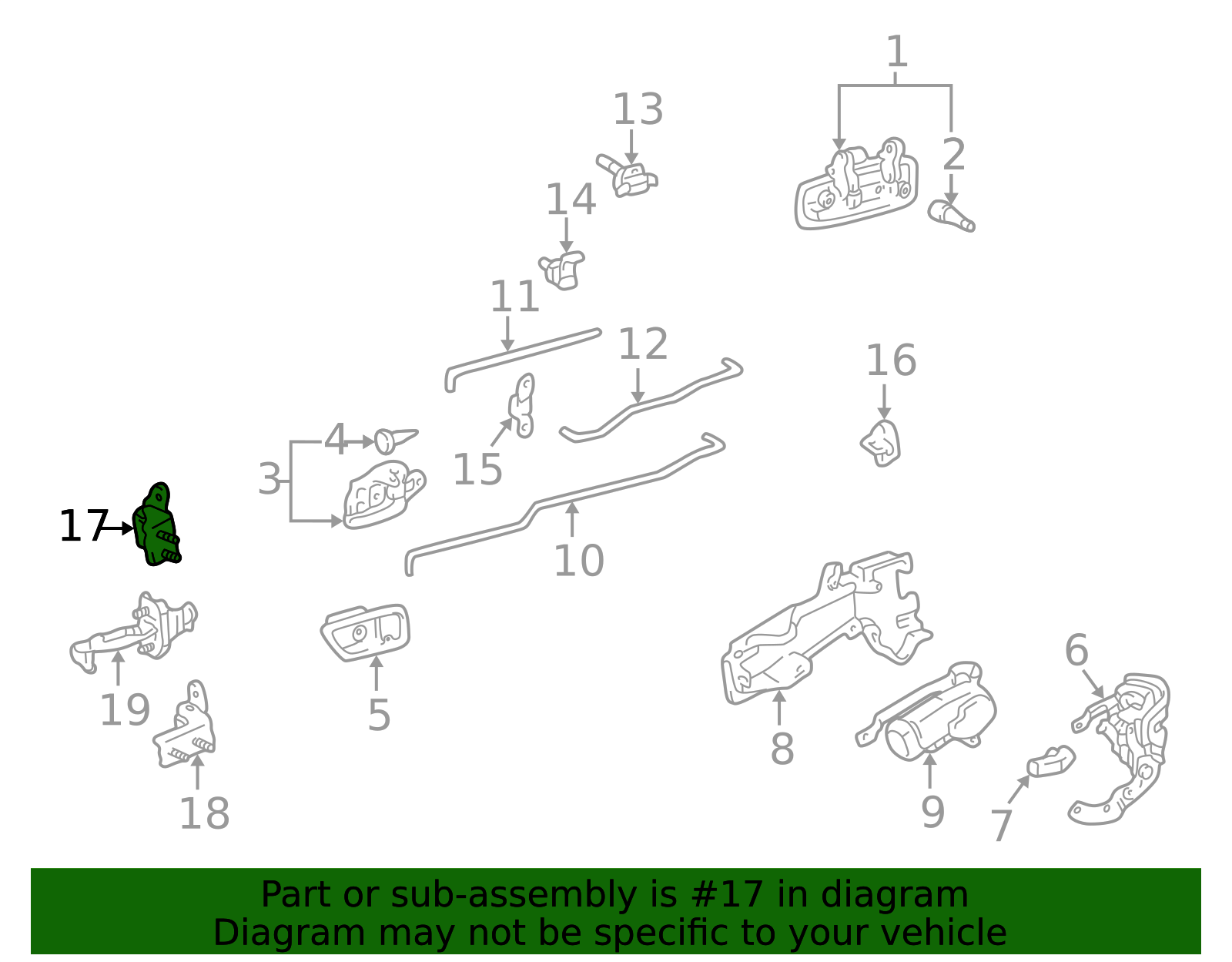 1996-2006 Toyota Door Hinge 68750-AA010 | Toyota Parts Center