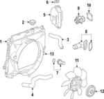 15060881 - Cooling System: Reservoir Cap for Hummer: H3 Image image