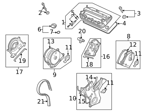 Valve & Timing Covers for 2008 Honda Accord #0
