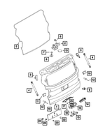 68279716AA - Doors, Door Mirrors and Related Parts: Liftgate Hinge for Mopar Image