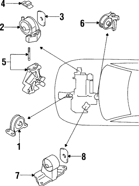 Engine & Trans Mounting for 2003 Mitsubishi Diamante #0