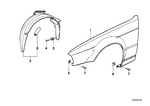 41351946927 - Bodywork: Side Panel, Front Left for BMW Image