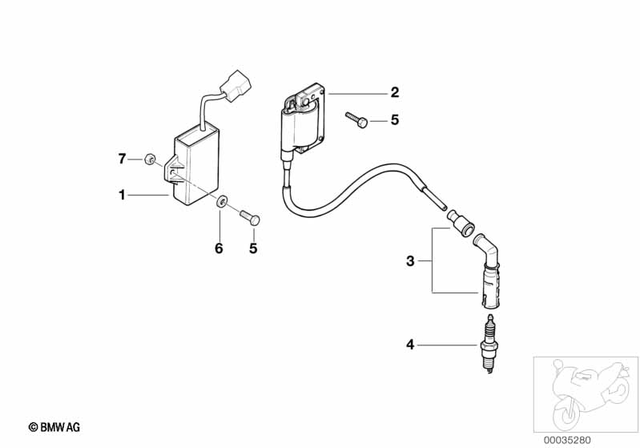 12132343281 - : Ignition Coil for BMW-Motorrad Image