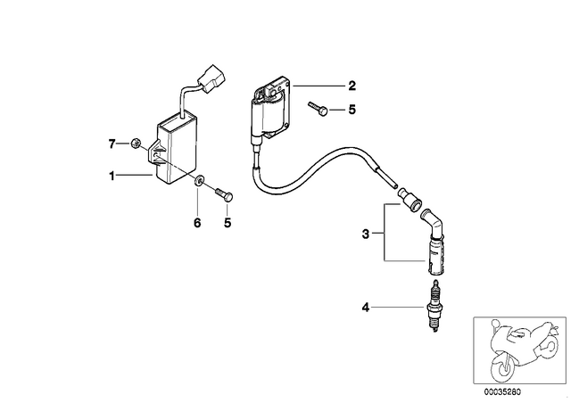 12132343281 - : Ignition Coil for BMW-Motorrad Image