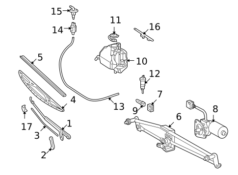 Wiper & Washer Components for 2003 Dodge Sprinter 2500 #0