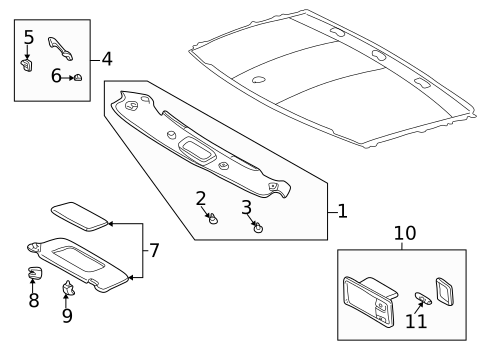 Interior Trim - Roof for 2007 Lexus SC430 #0