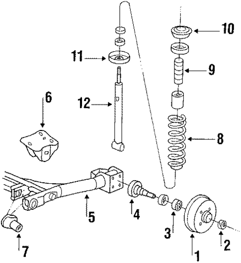 Rear Suspension for 1990 Volkswagen Jetta #0