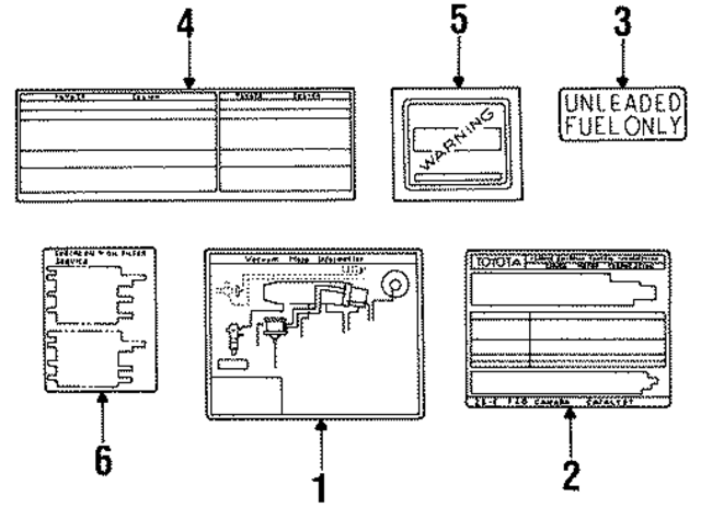 1129874650 - : Emission Label for Toyota Image
