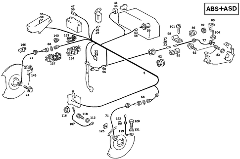 Front Brake Lining Wear Indicator, Abs & Automatic Locking Differential for 1989 Mercedes-Benz 190 E #0