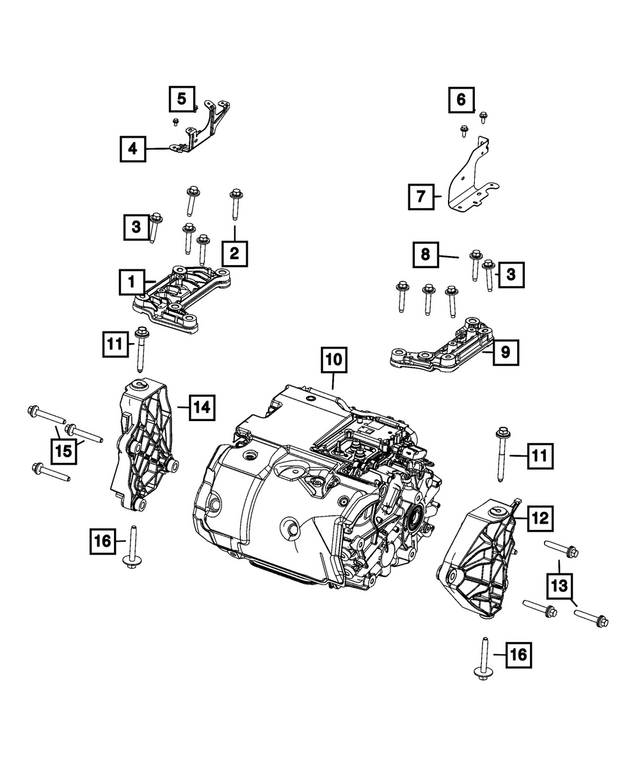 68548941AC - High Voltage Powertrain Systems: Frame Rail Bracket, Right Side for Jeep: Cherokee, Wagoneer S Image