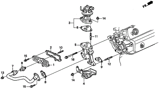 EGR Valve (V6) for 1998 Acura TL #0