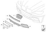 51137305590 - : Grille, Front, Right for BMW Image