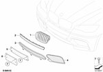 51117205560 - : Grille, Center Lower for BMW Image