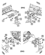 52059419AA - Engine Mounting: Engine Mount Bracket, Right for Mopar Image