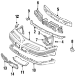 10183535 - Body: Bumper Cover for Pontiac: Grand Prix Image
