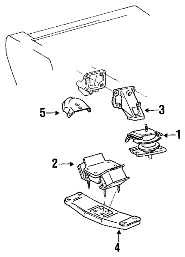 1237146020 - Engine: Rear Mount for Lexus Image