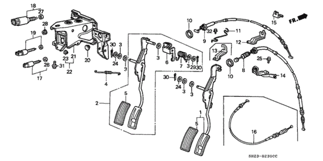 Accelerator Pedal for 1988 Honda CRX #0