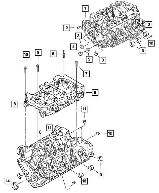 5174604AC - Engine 3.7L Six Cylinder: Short Block for Mopar Image