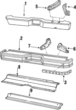 E2TZ17906B - Body: Face Bar for Ford: Bronco, F-150, F-250, F-350 Image