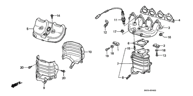 Exhaust Manifold (1) for 1988 Honda Civic #0