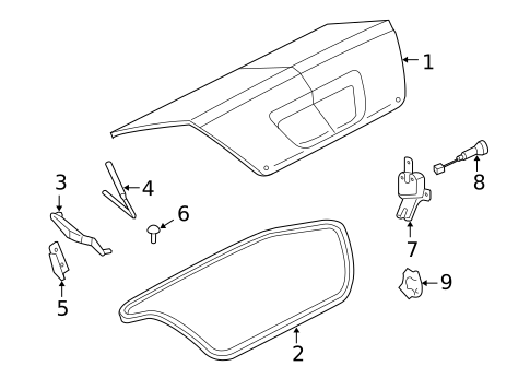 Trunk for 2009 Mercury Sable #0