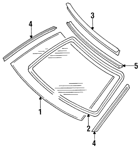 Glass - Windshield for 1990 Nissan Axxess #0