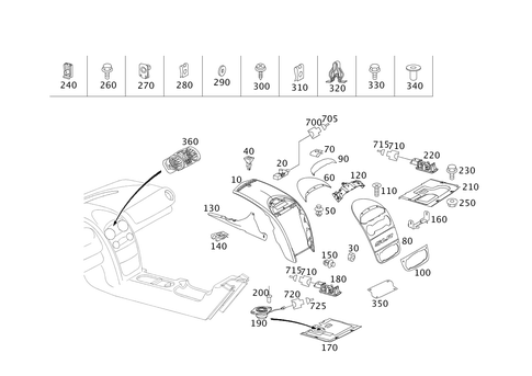 Detachable Components, Instrument Panel for 2007 Mercedes-Benz SLR McLaren #0