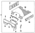 UB4165871A - : Splash Shield for Mazda: B2000, B2200, B2600 Image