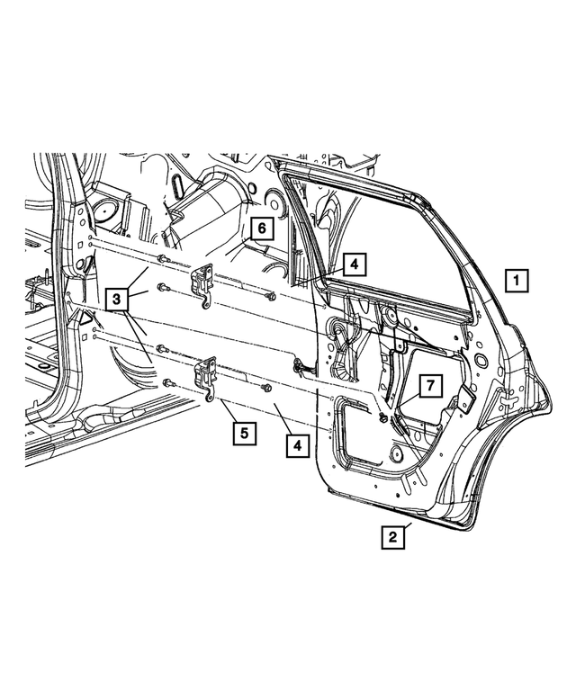 5015896AD - : Rear Door, Right for Mopar Image