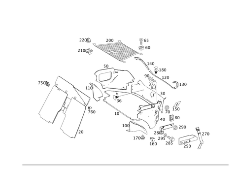 Luggage Compartment Covering for 2006 Mercedes-Benz SLR McLaren #0