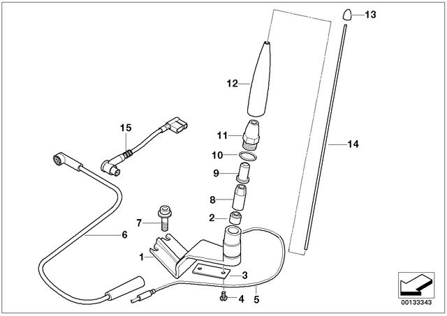 65212305990 - : Plug-In Nut - M14X1.5 for BMW-Motorrad Image
