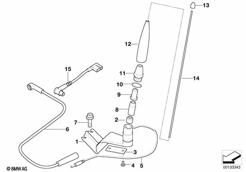 Radio Antenna for 2004 BMW-Motorrad K 1200 LT #0