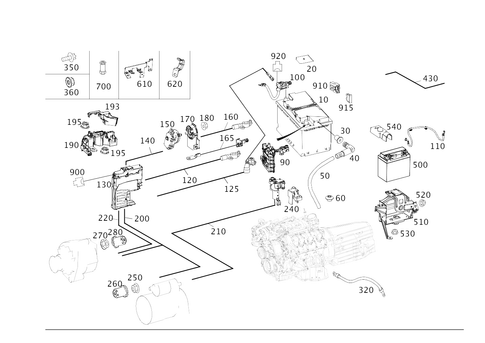 Battery, Starter and Alternator Line for 2014 Mercedes-Benz E400 #0