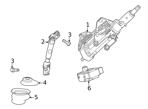 Steering Column Assembly for 2011 Saab 9-5 #0