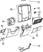 1JQ68HL1AA - Interior Trim: Glovebox Door Latch for Mopar Image