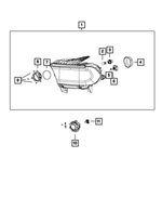 68184830AL - : Headlamp, Right for Dodge: Durango Image
