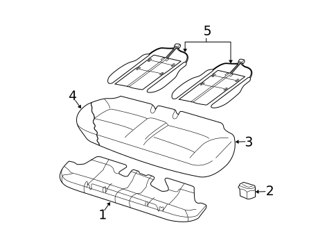 Rear Seat Components for 2007 Audi A4 Quattro #2