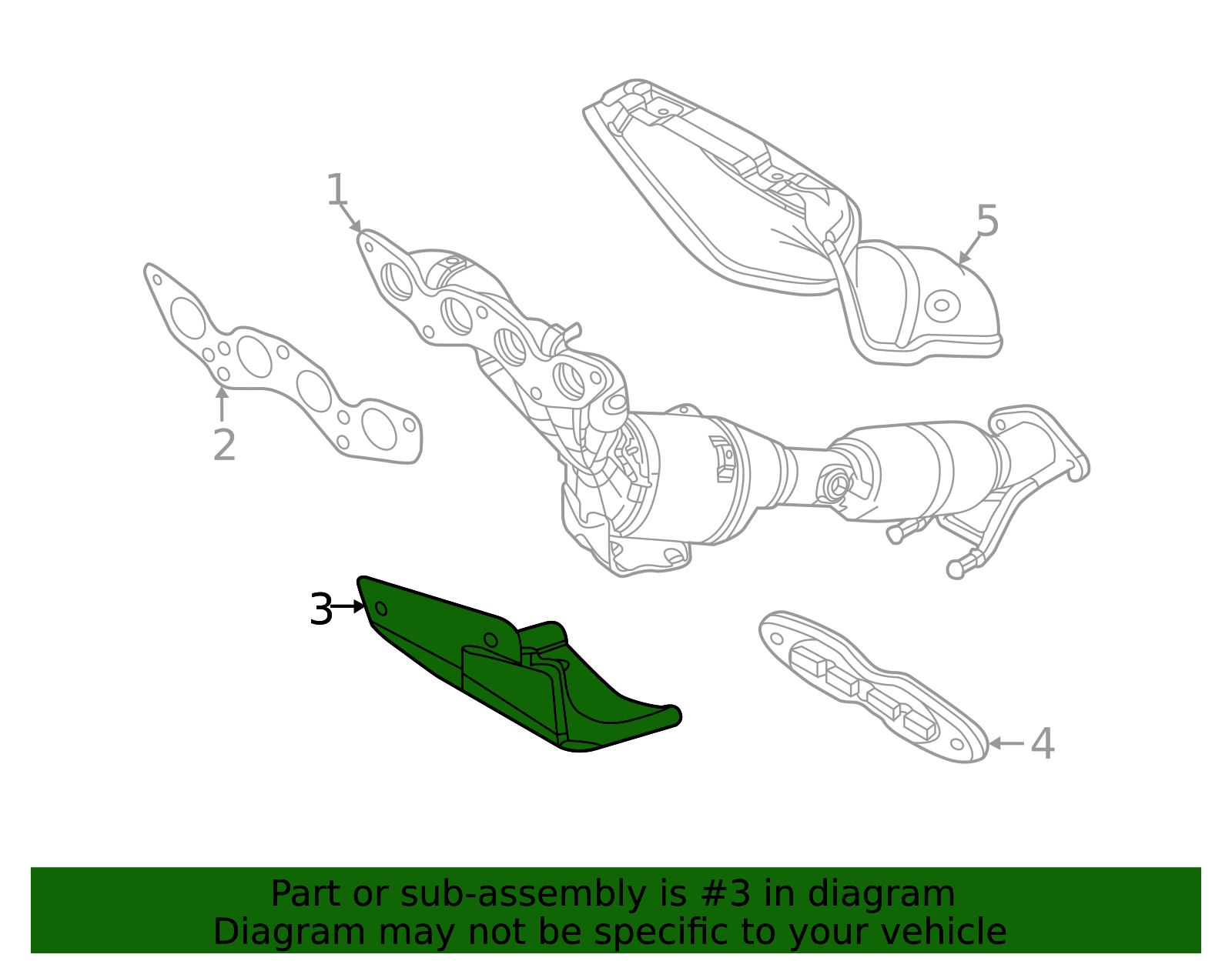 2013-2018 Ford Focus Catalytic Converter Bracket CV6Z-5K291-H | OEM ...
