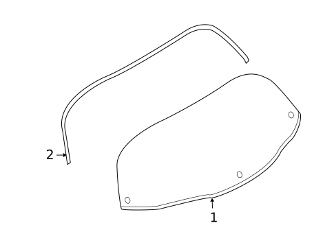 Glass - Lift Gate for 2008 INFINITI FX35 #0