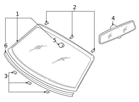 Glass - Windshield for 2005 Audi TT #0